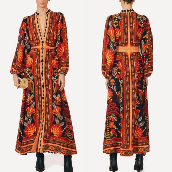 FARM Rio Dresses & Skirts - Farm Rio Nature Beauty Printed Maxi Dress